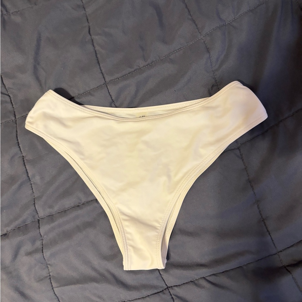 •shein white high waisted bikini bottoms